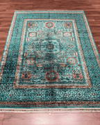 Mamluk Hand-Knotted Wool Rug 4' 9" x 6' 8"