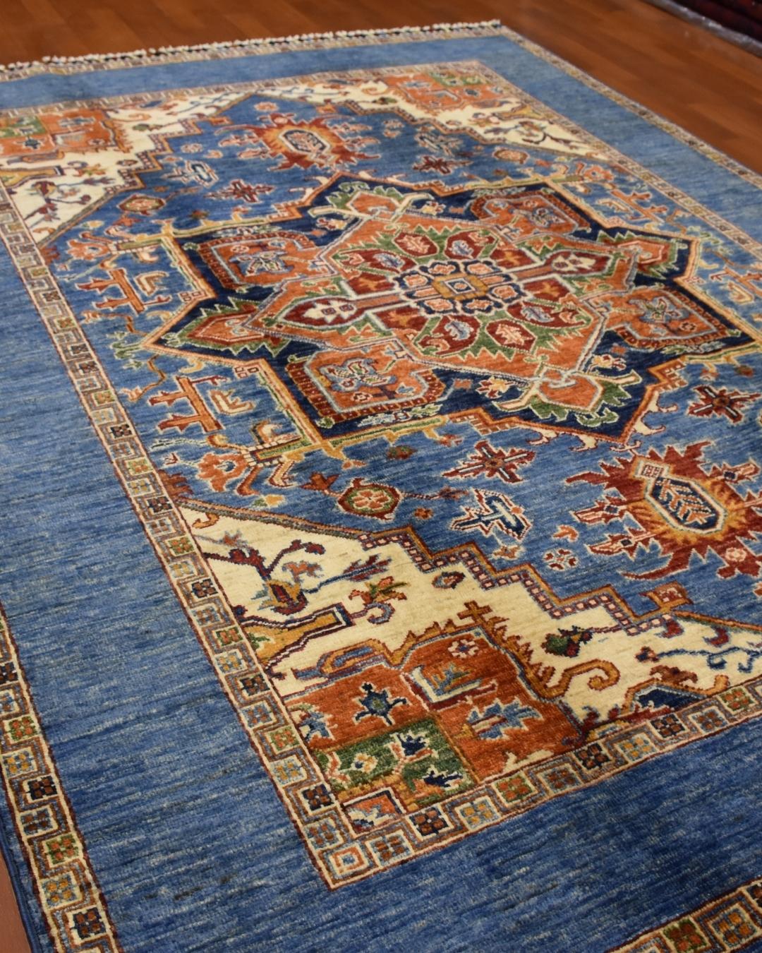 Sultani Hand-Knotted Wool Rug 5' 1" x 6' 7"