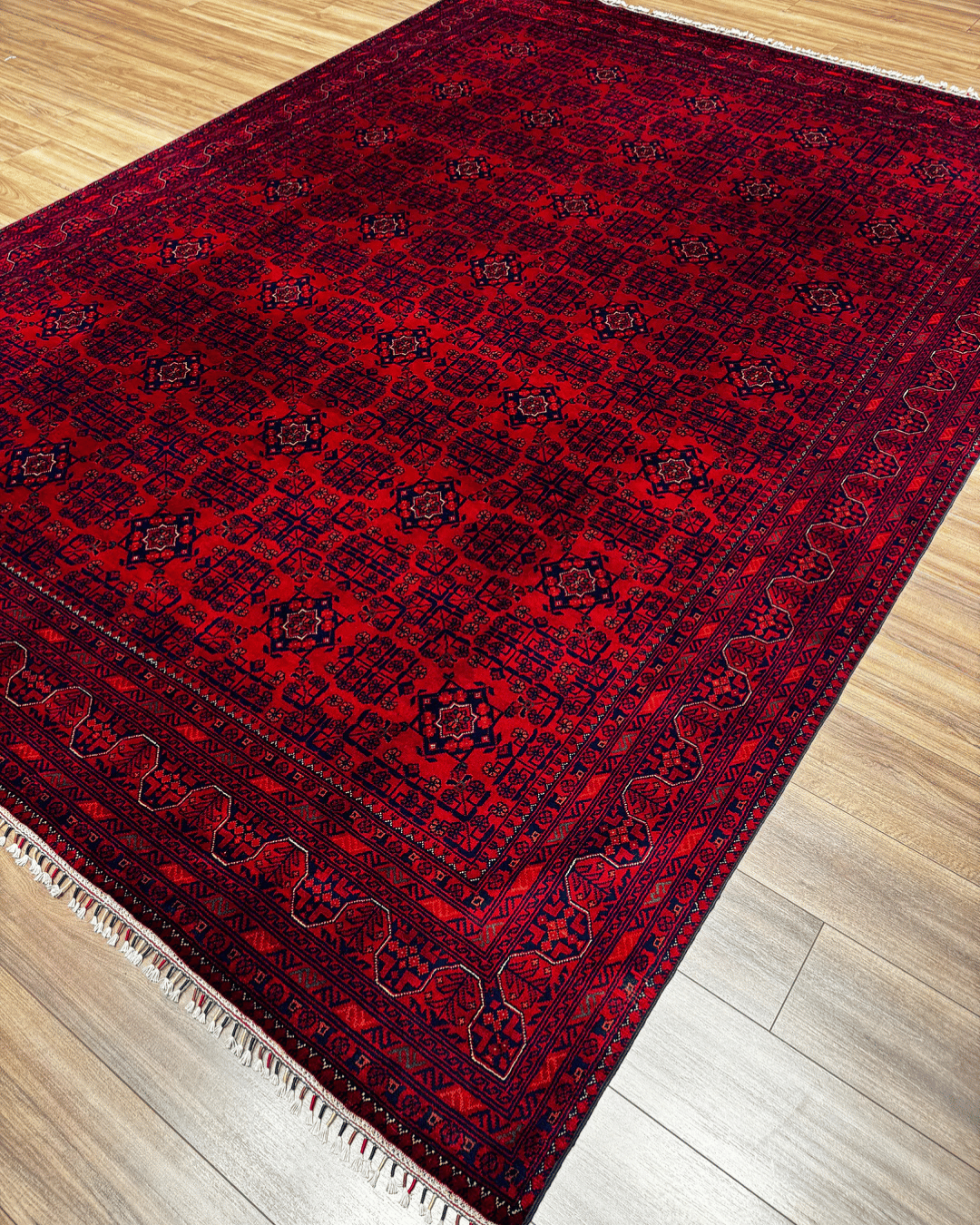 Handwoven Afghan Style Wool Rug 8' 5" x 11' 5"