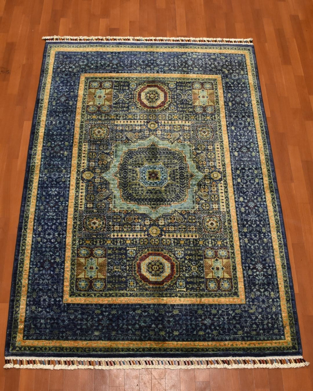 Mamluk Hand-Knotted Wool Rug 4' x 6' 1"