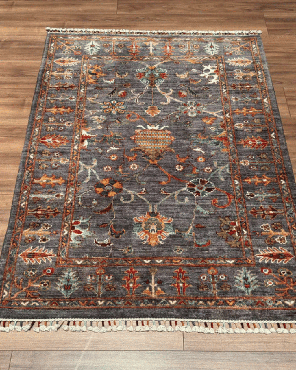 Sultani Hand-Knotted Wool Rug 3' 4" x 4' 8"