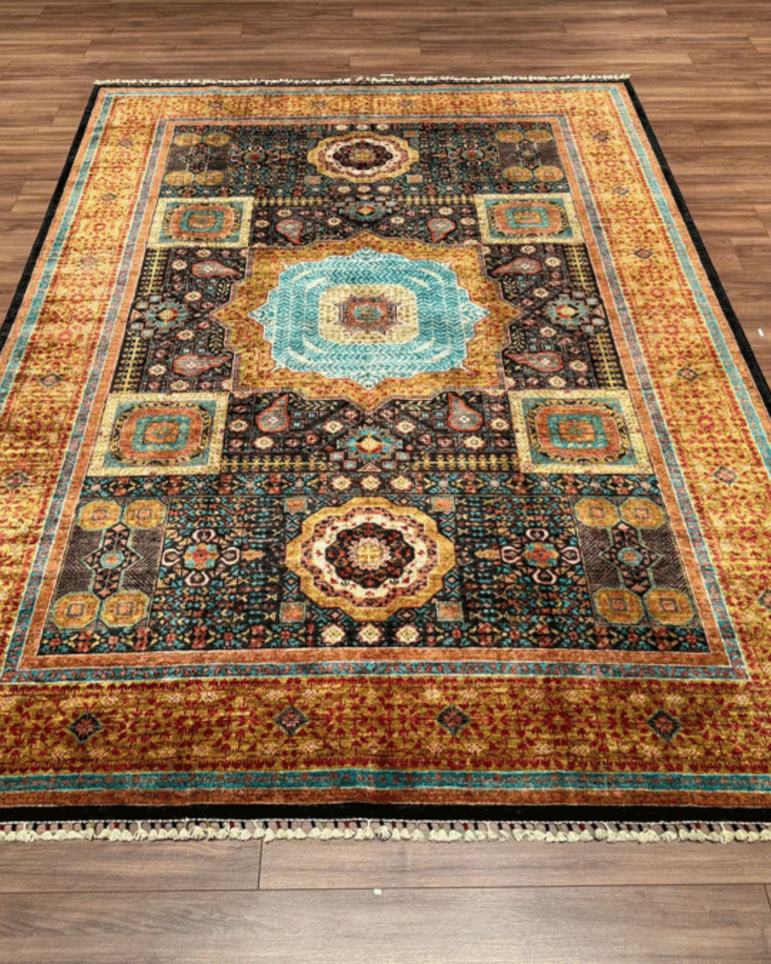 Mamluk Hand-Knotted Wool Rug 6' 7" x 9' 5"