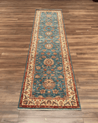 Ushak Hand-Knotted Wool Runner 2' x 10'
