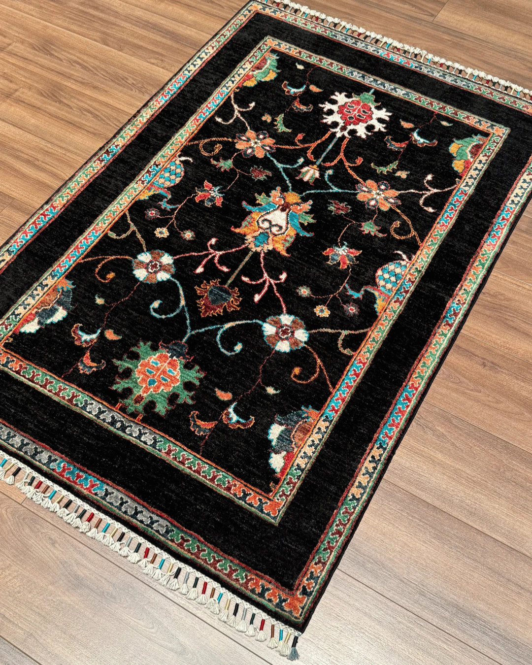 Sultani Hand-Knotted Wool Rug 3' 2" x 4' 8"