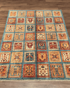 Sultani Hand-Knotted Wool Rug 3' 9" x 5' 5"