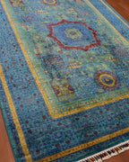 Mamluk Hand-Knotted Wool Rug 4' 9" x 7'