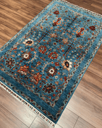 Sultani Hand-Knotted Wool Rug 4' 1" x 6' 1"