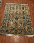 Veziri Hand-Knotted Wool Rug 5' x 6' 6"