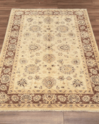 Ushak Hand-Knotted Wool Rug 4' x 6'