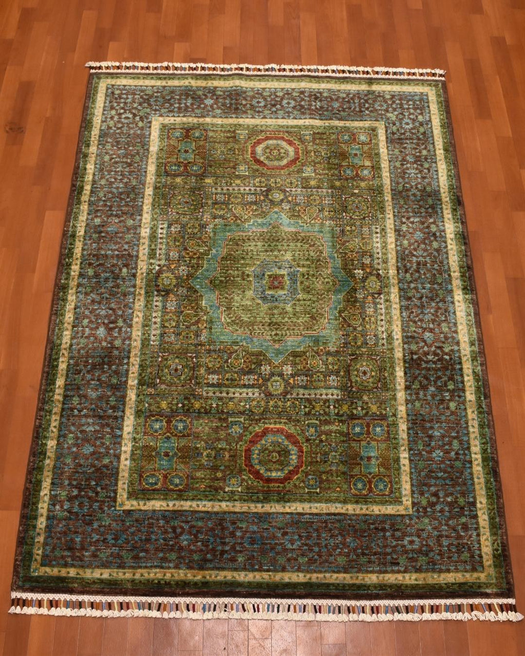 Mamluk Hand-Knotted Wool Rug 4' 2" x 6' 1"