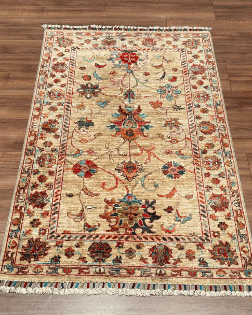 Sultani Hand-Knotted Wool Rug 3' 1" x 4' 7"