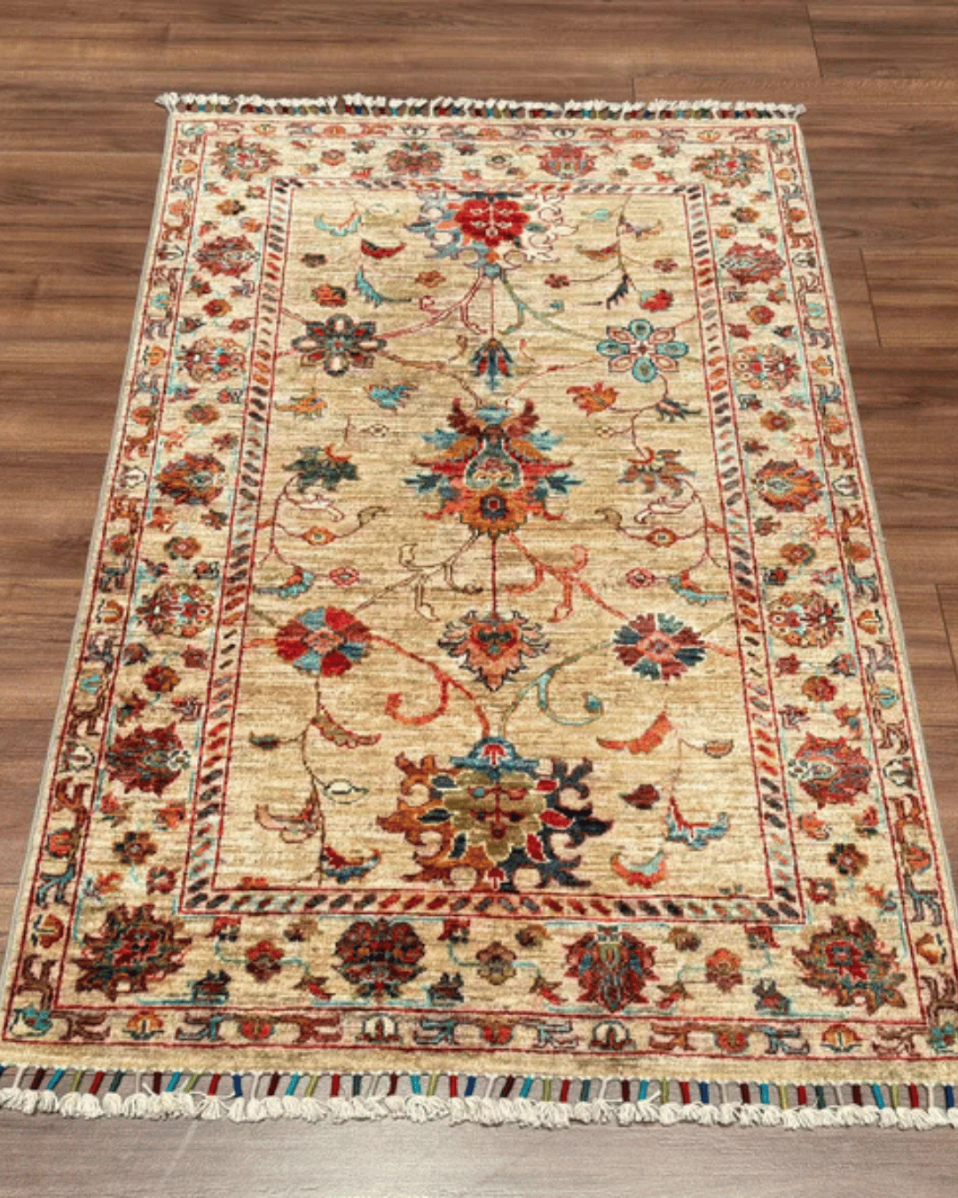 Sultani Hand-Knotted Wool Rug 3' 1" x 4' 7"