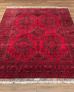 Tapis en laine style afghan 55 x 146 cm