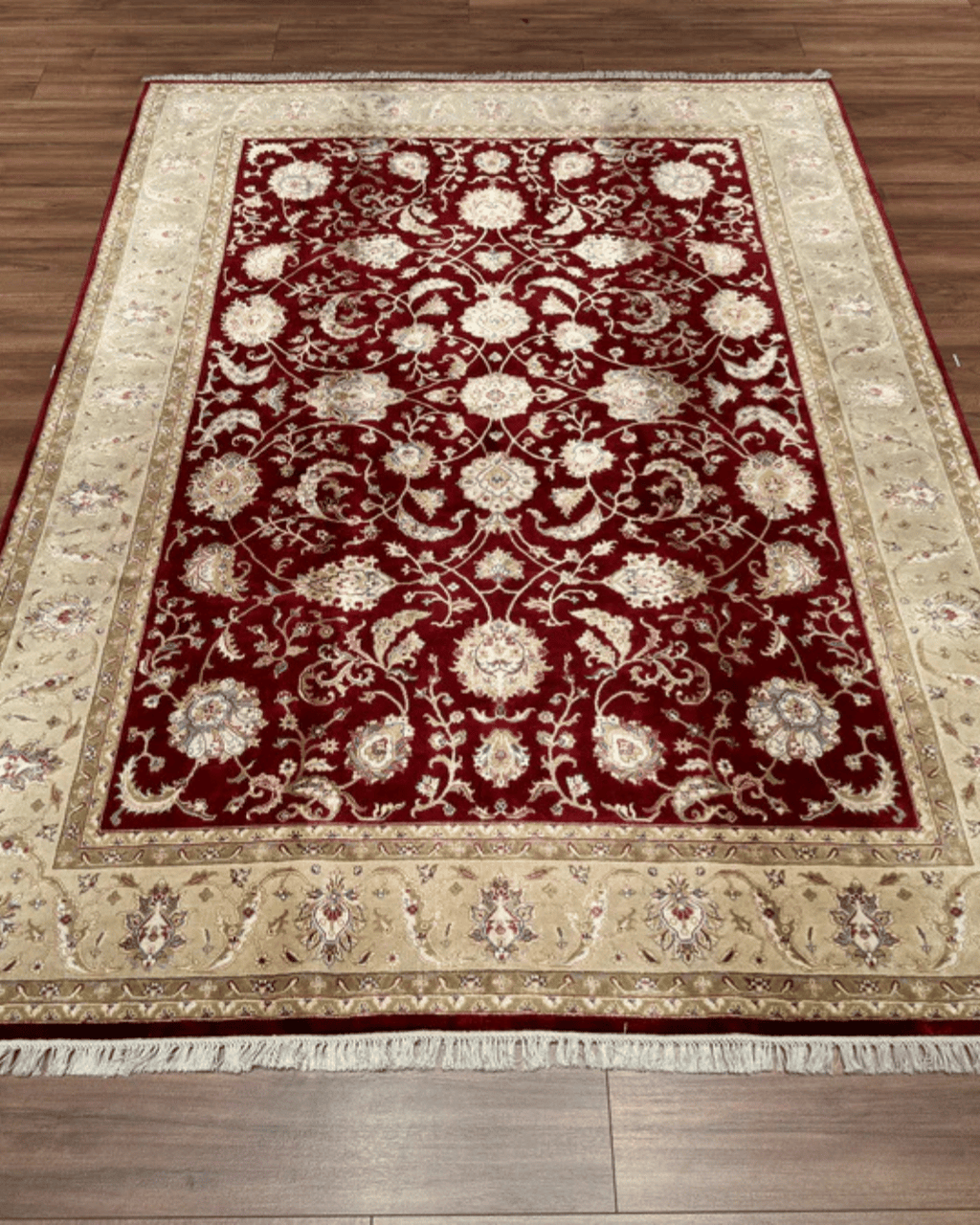Tapis en laine style afghan 55 x 146 cm