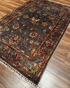 Sultani Hand-Knotted Wool Rug 4' x 6'