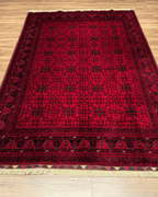 Handwoven Afghan Style Wool Rug 6' 5" x 9' 6"