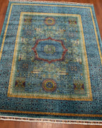 Mamluk Hand-Knotted Wool Rug 5' 2" x 6' 8"