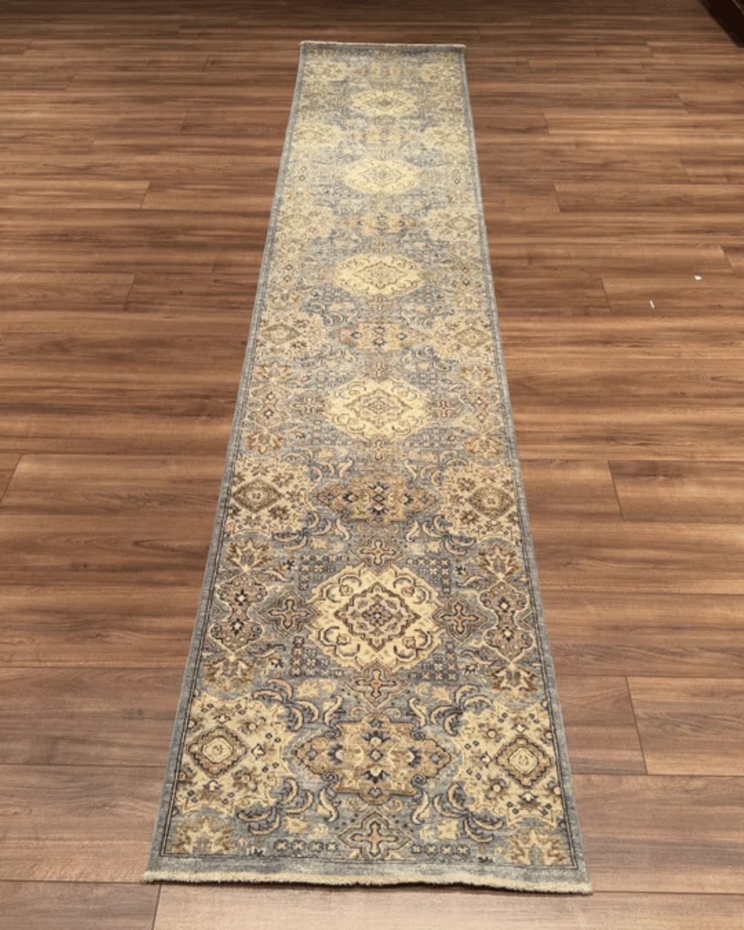 Ushak Hand-Knotted Wool Runner 2' x 12'