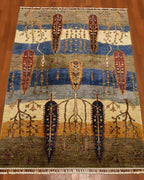 Sultani Hand-Knotted Wool Rug 4' x 6'