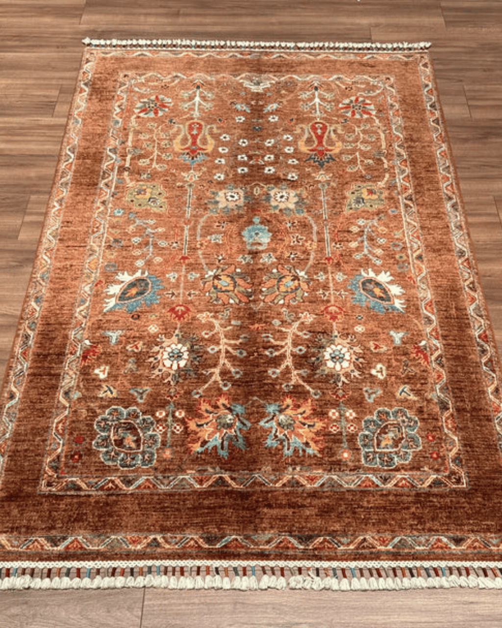 Sultani Hand-Knotted Wool Rug 4' x 6'