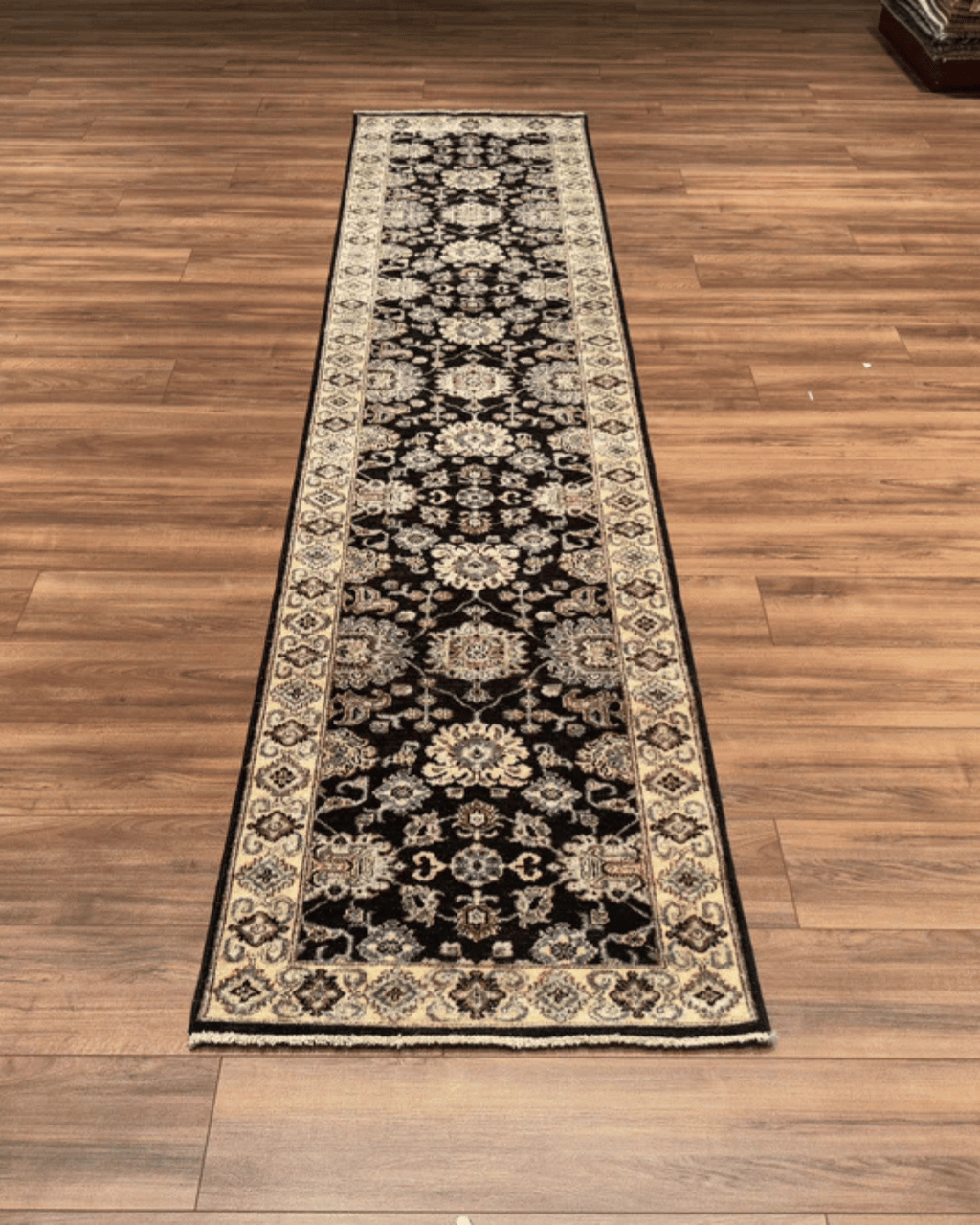 Ushak Hand-Knotted Wool Runner 2' x 10'