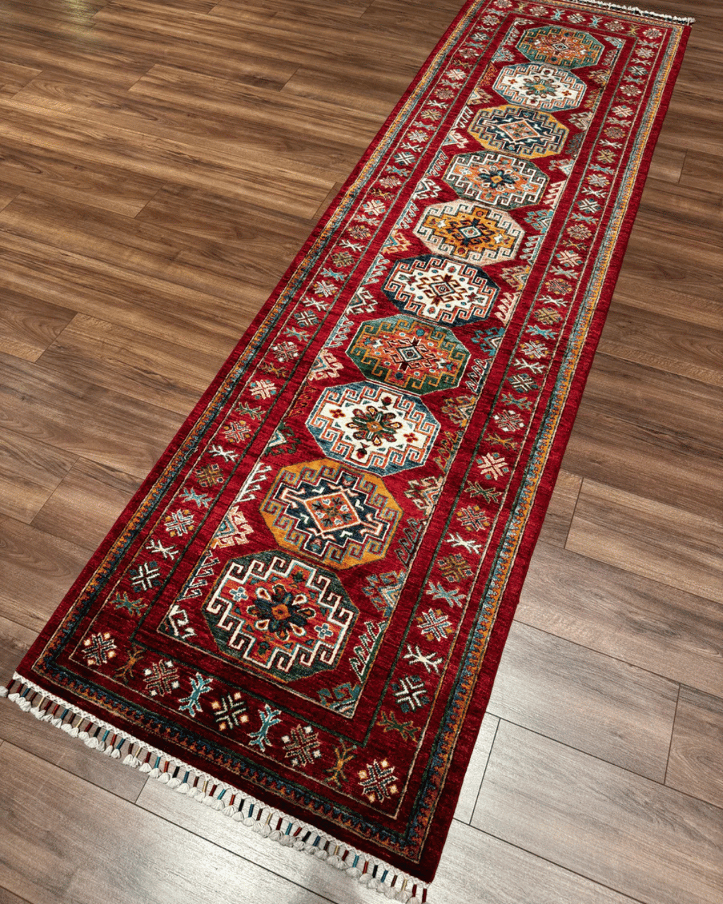Shirvan Hand-Knotted Wool Runner 2' 7" x 9' 9"