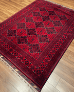Tapis en laine style afghan 55 x 146 cm