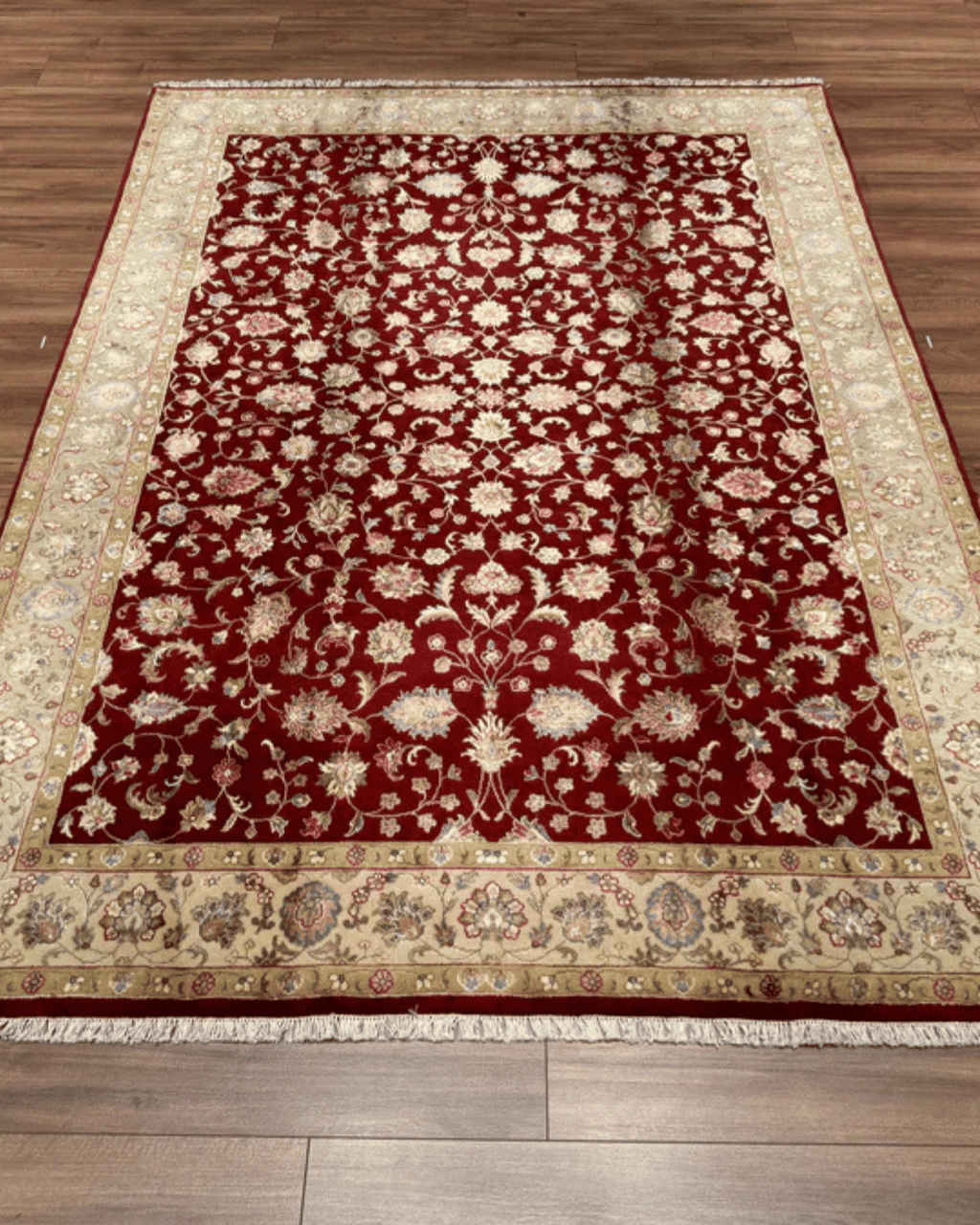 Tapis en laine style afghan 55 x 146 cm