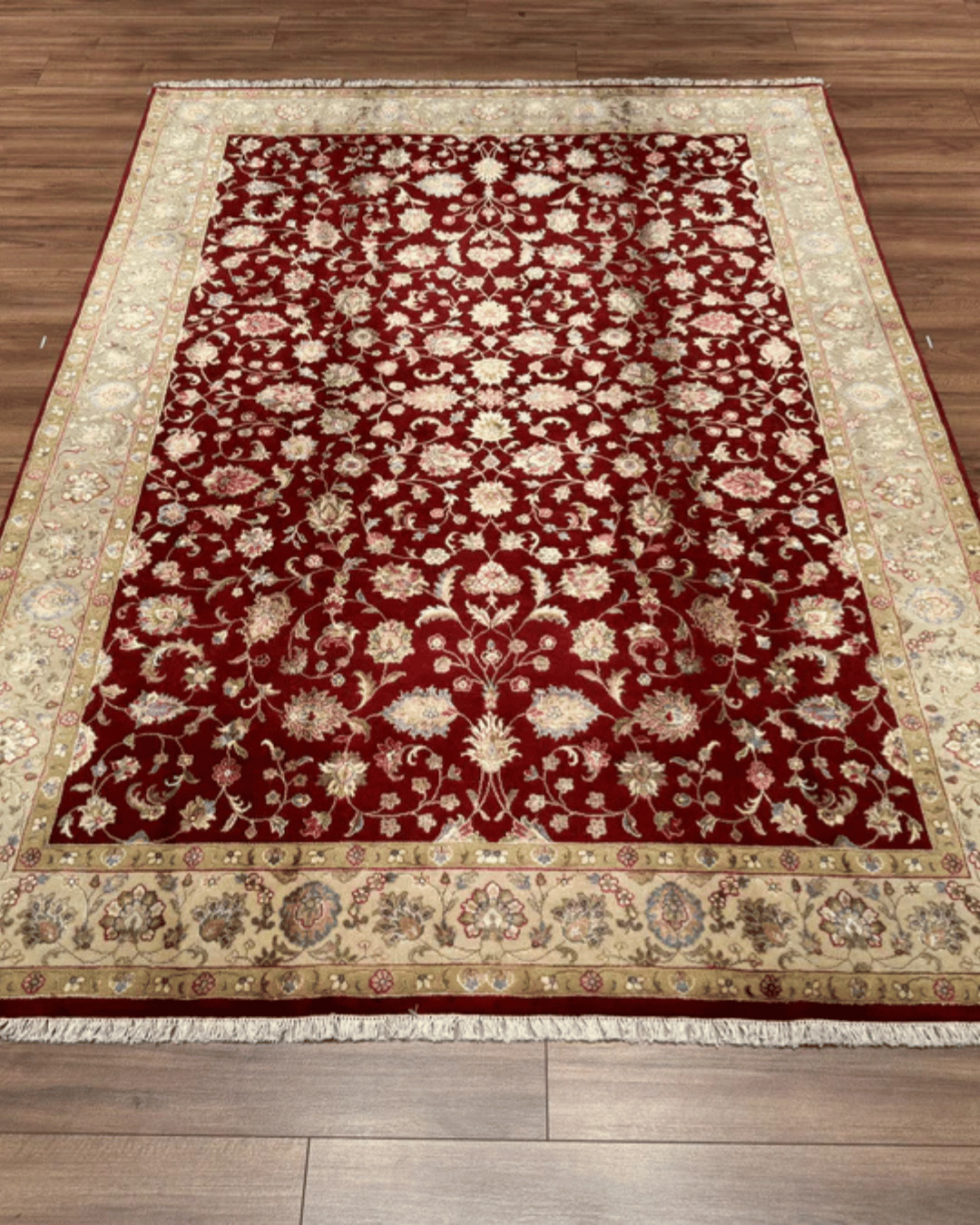 Tapis en laine style afghan 55 x 146 cm