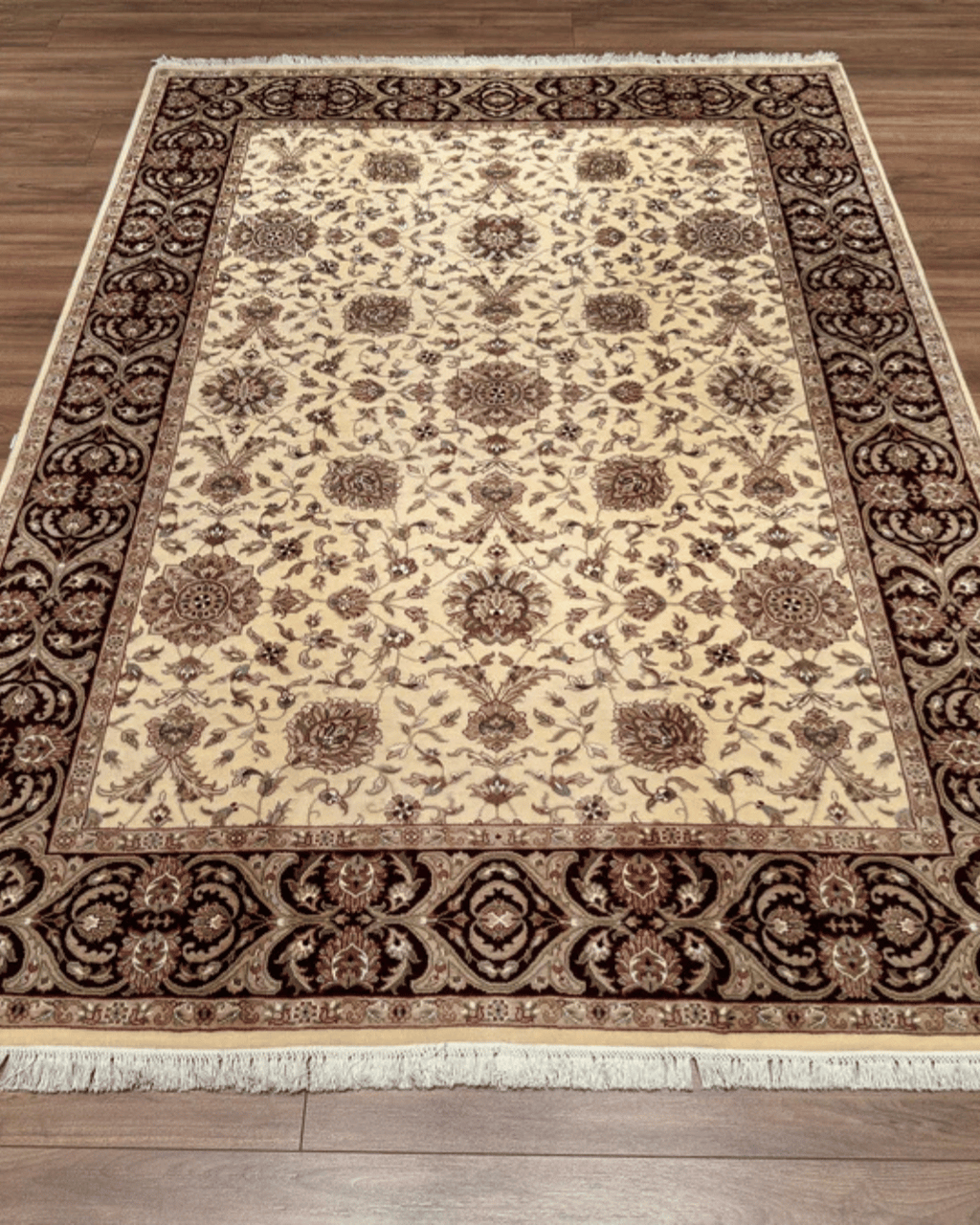 Tapis en laine style afghan 55 x 146 cm