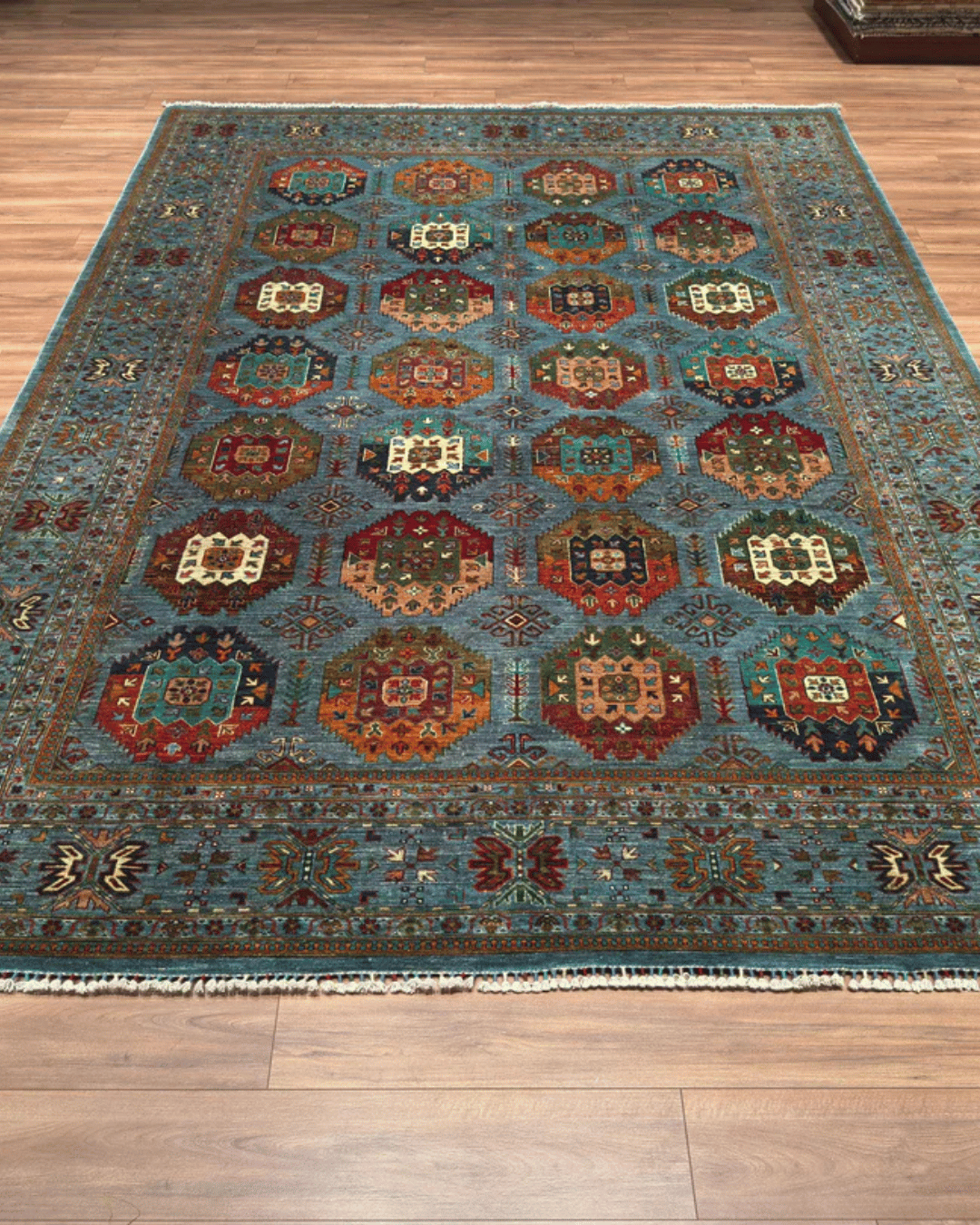 Veziri Hand-Knotted Wool Rug 9' x 12'