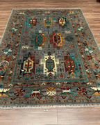 Veziri Hand-Knotted Wool Rug 6' 7" x 9' 4"
