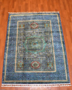 Mamluk Hand-Knotted Wool Rug 4' 4" x 5' 7"