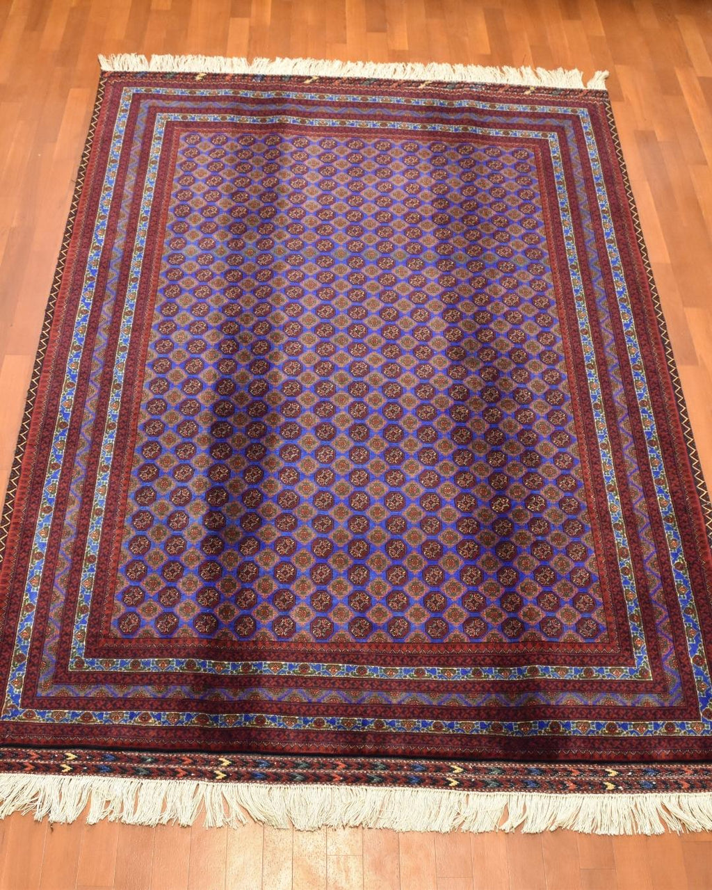 Afghan Bilcik Style Hand-Knotted Wool Rug 4' 7" x 6' 4"