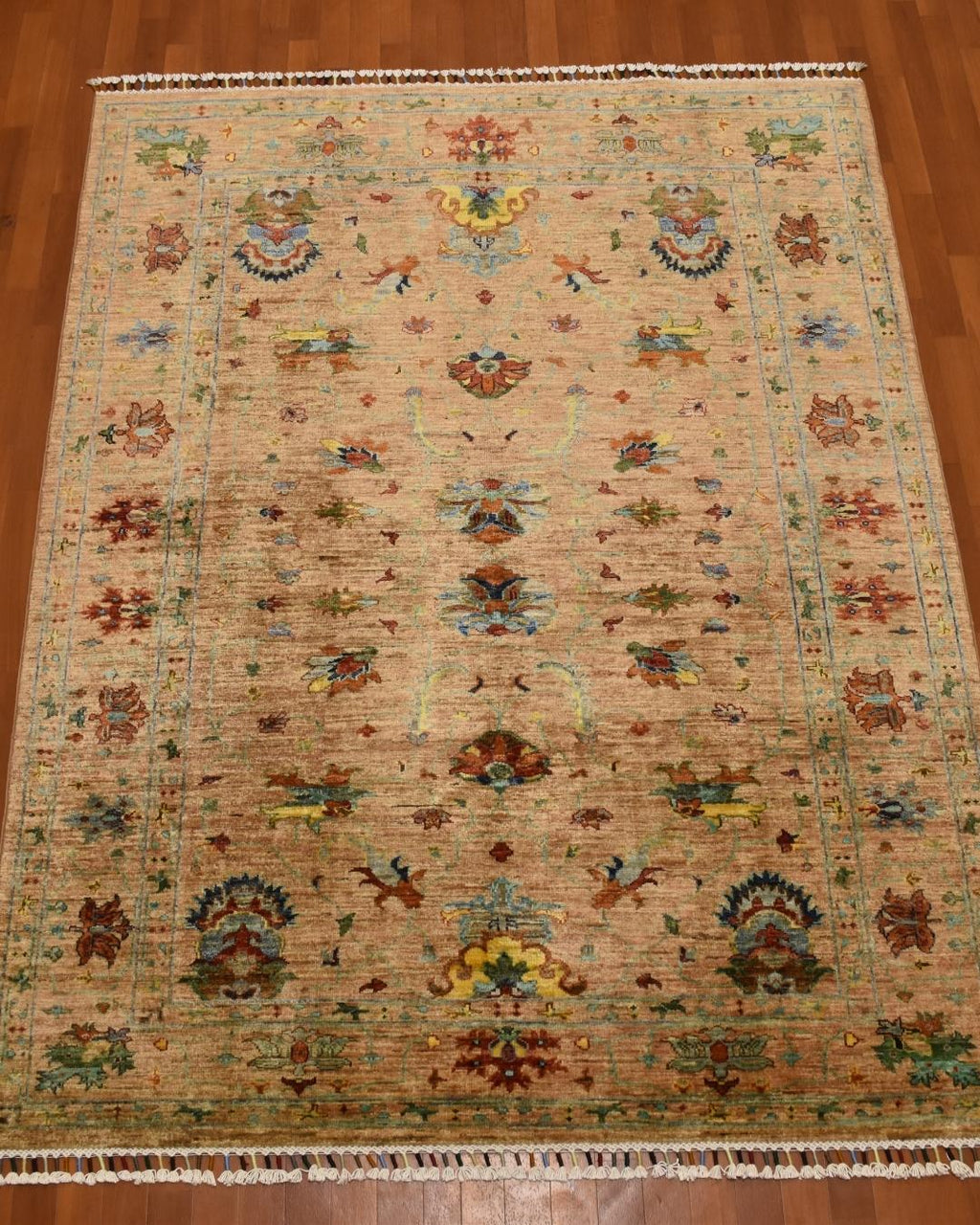 Sultani Hand-Knotted Wool Rug 5' x 6' 5"