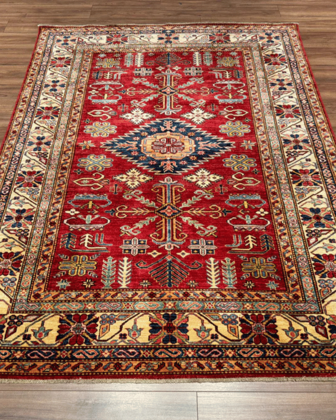Shirvan Hand-Knotted Wool Rug 6' x 8'