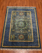 Mamluk Hand-Knotted Wool Rug 4' 3" x 5' 9"