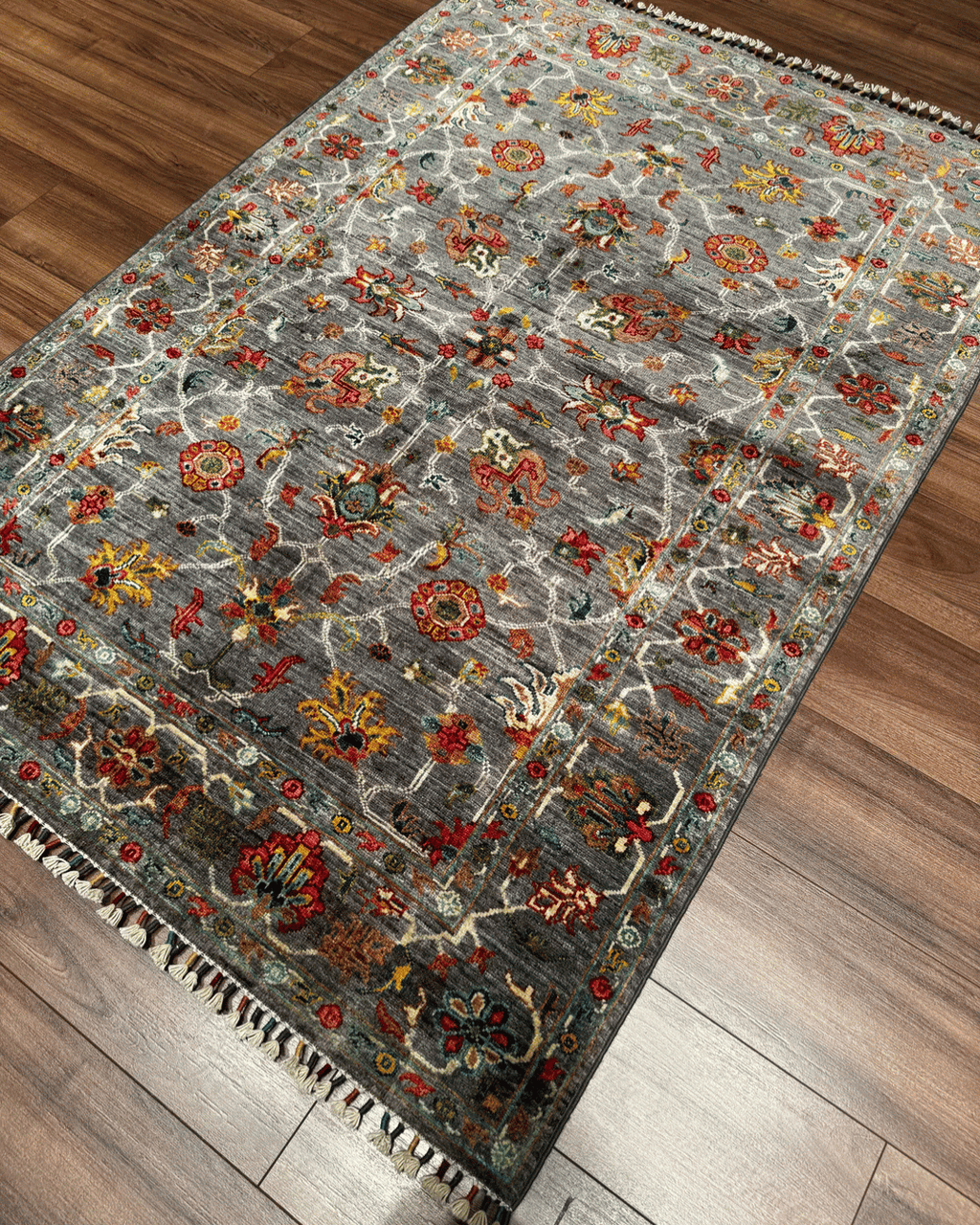 Sultani Hand-Knotted Wool Rug 4' x 6'