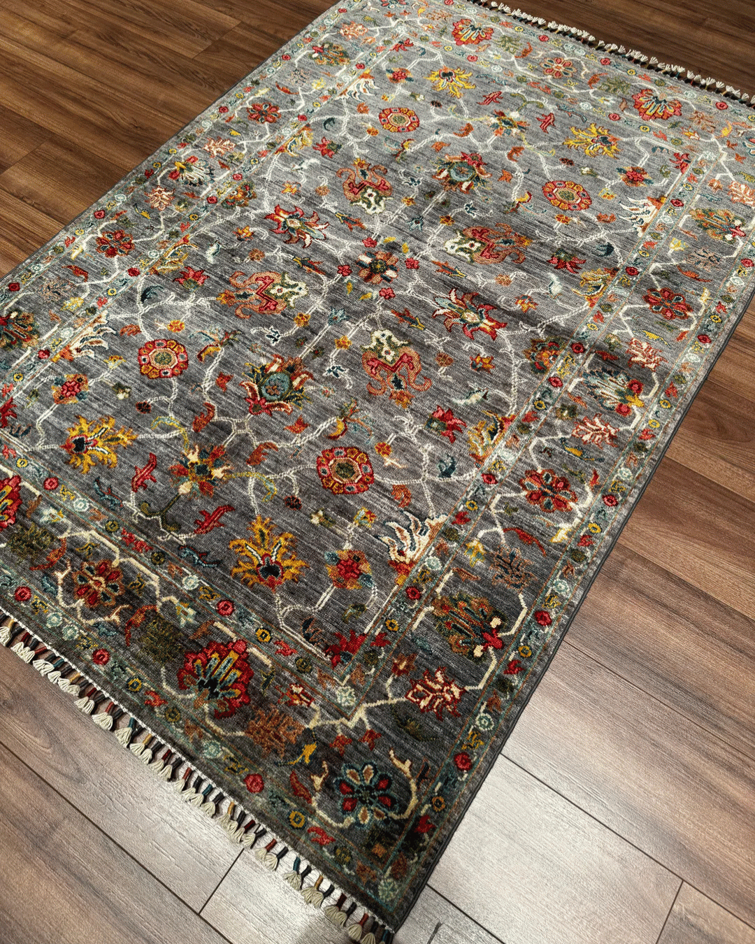 Sultani Hand-Knotted Wool Rug 4' x 6'