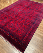 Handwoven Afghan Style Wool Rug 8' x 11' 5"