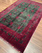 Tapis en laine style afghan 55 x 146 cm