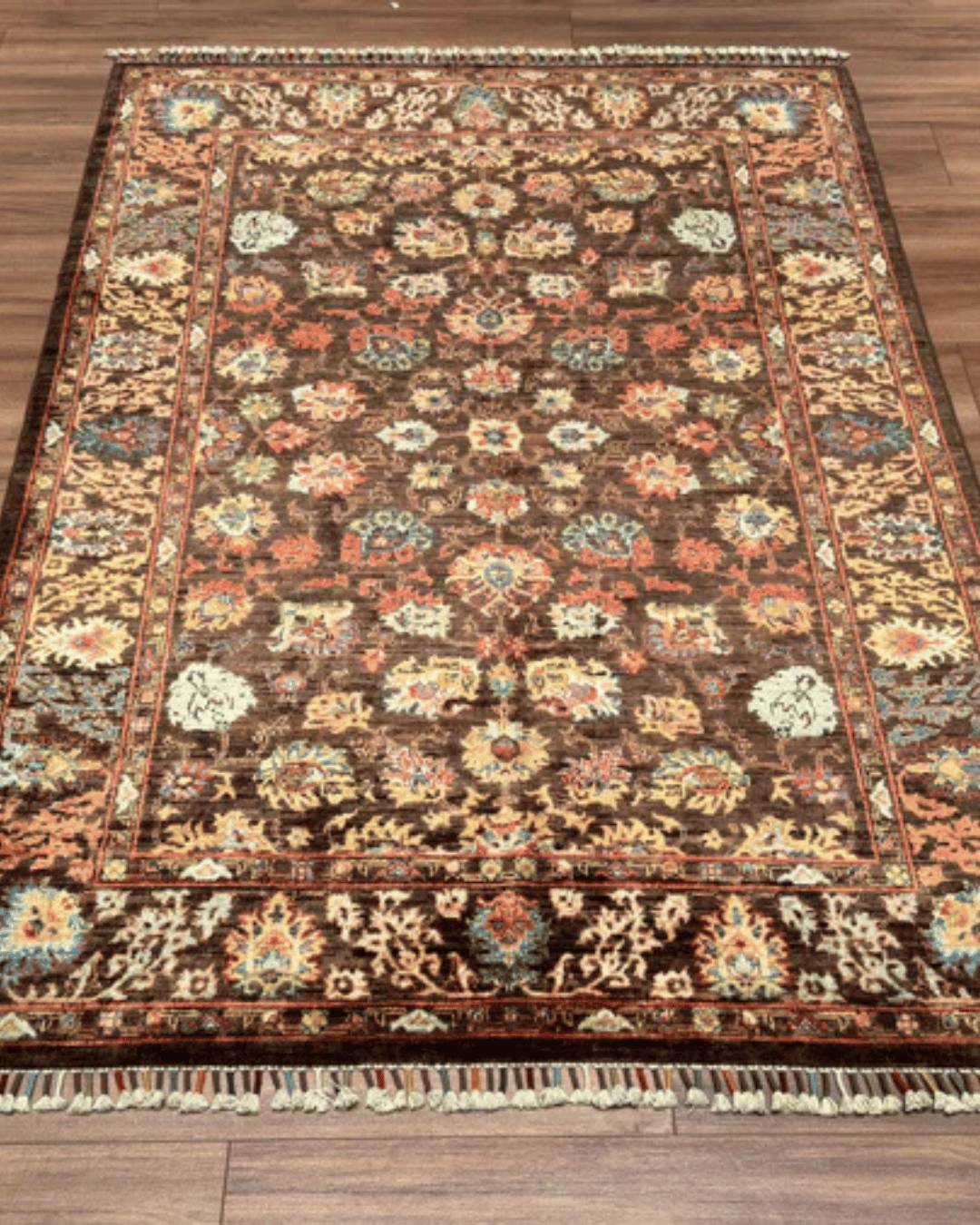 Mamluk Hand-Knotted Wool Rug 4' 1" x 6' 1"