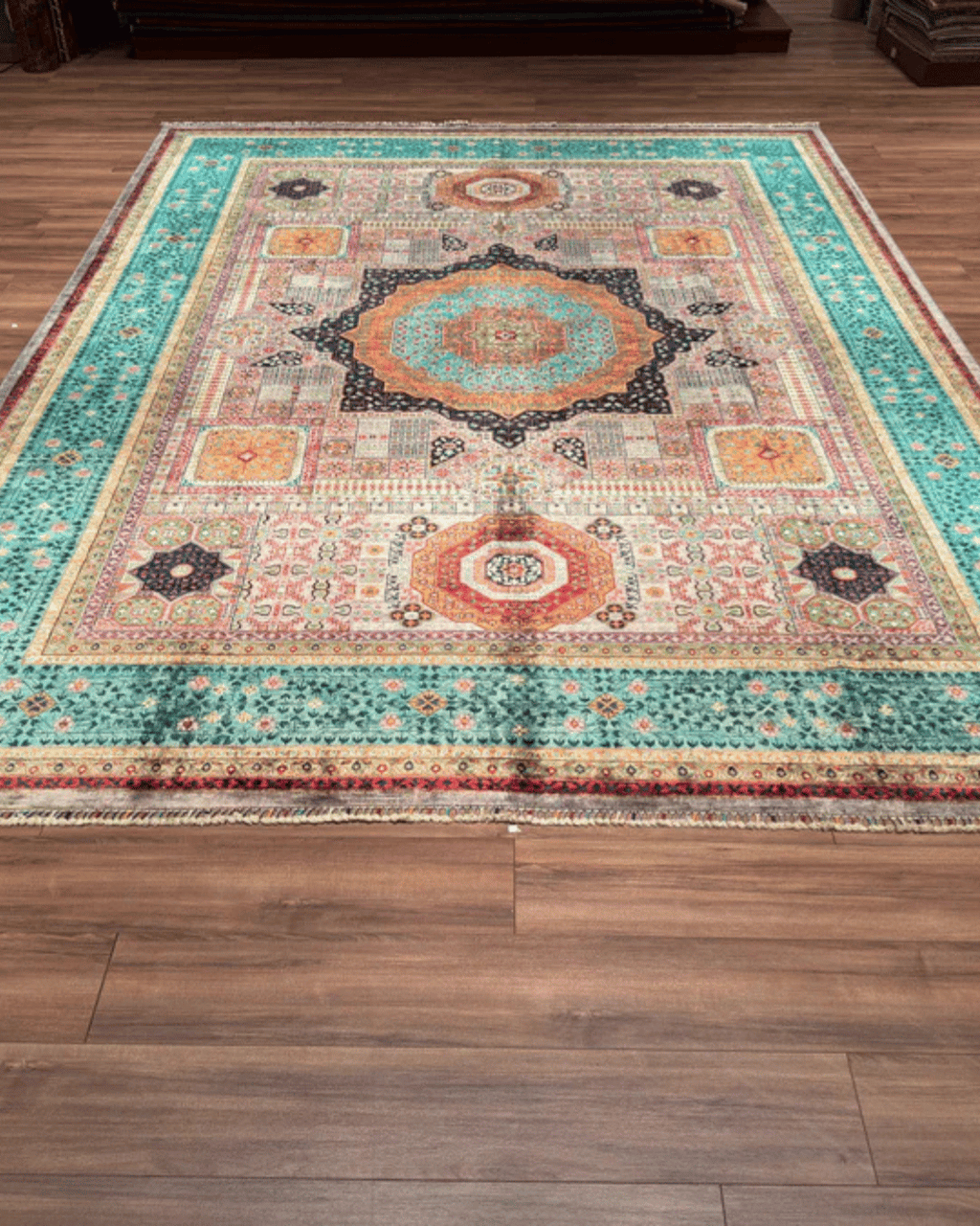 Mamluk Hand-Knotted Wool Rug 9' 1" x 12' 3"