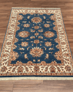 Ushak Hand-Knotted Wool Rug 4' x 6'