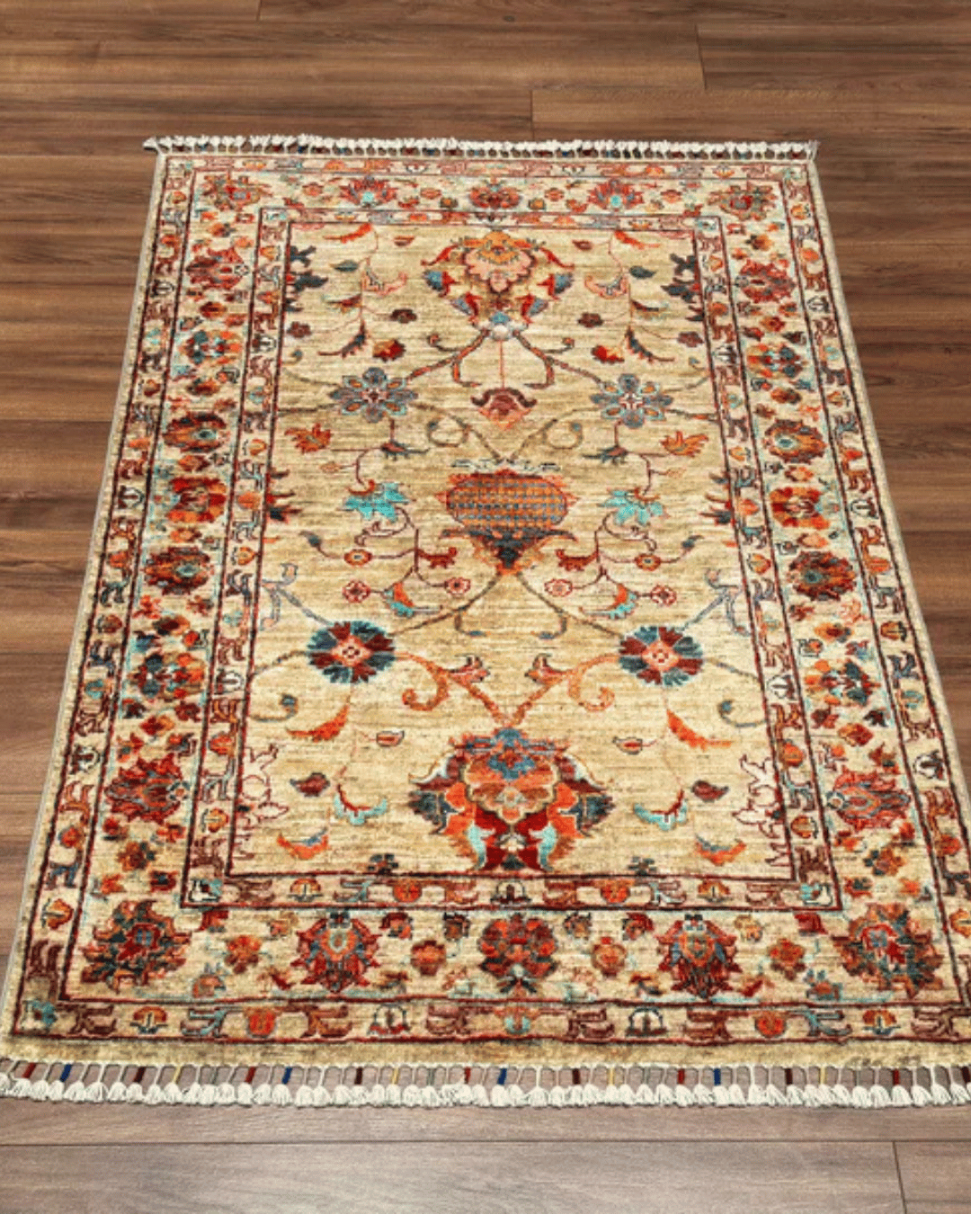 Sultani Hand-Knotted Wool Rug 3' 3" x 4' 8"