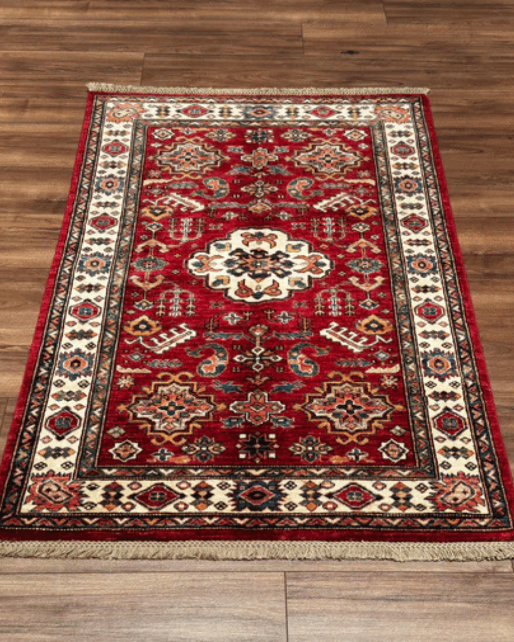 Shirvan Hand-Knotted Wool Rug 3' 2" x 4' 7"