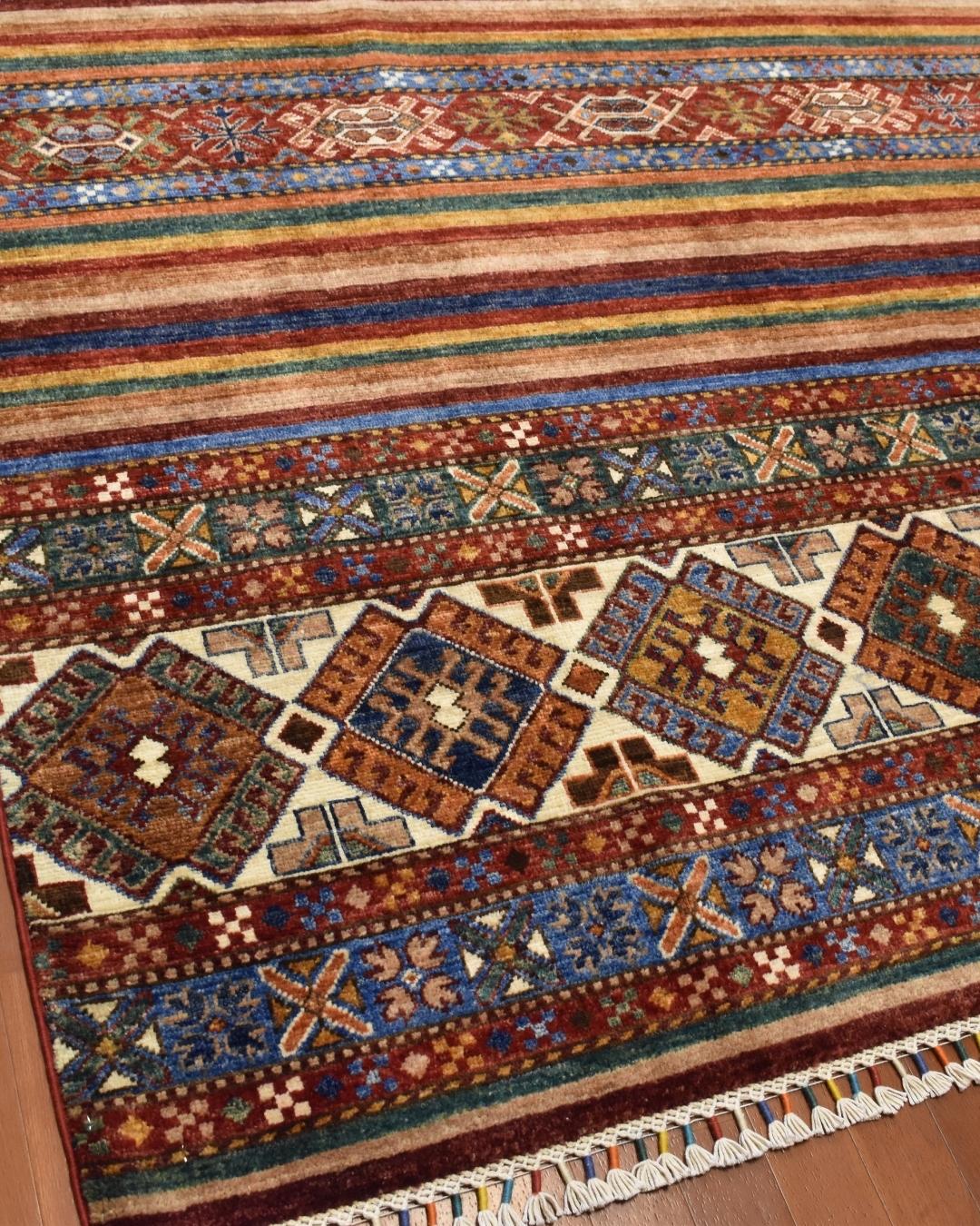 Sultani Hand-Knotted Wool Rug 5' x 6' 6"