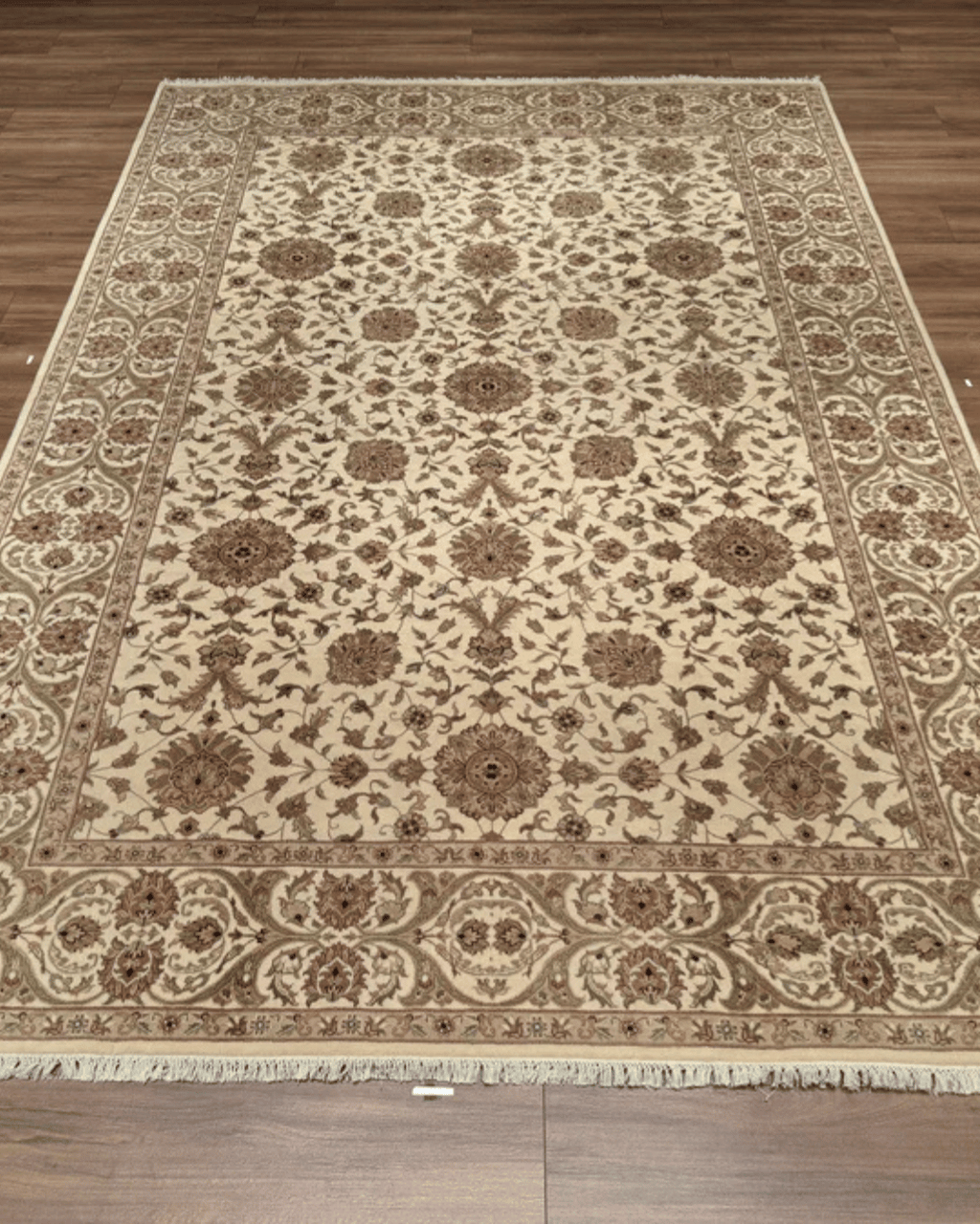 Ottoman Elegance Hand-Knotted Wool Rug 6' 7" x 9' 9"