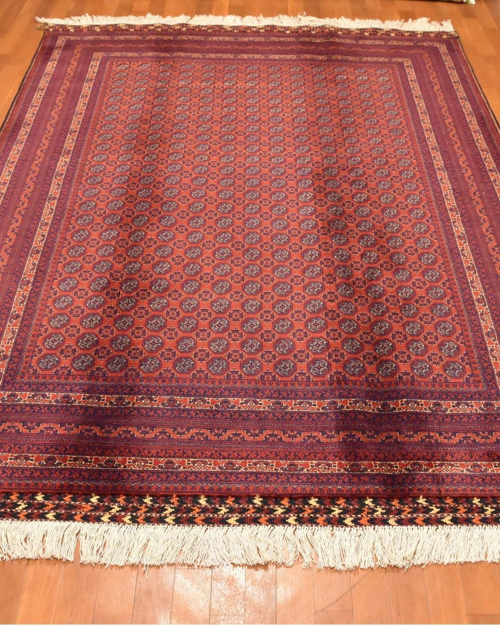 Afghan Bilcik Style Hand-Knotted Wool Rug 4' 9" x 6' 4"