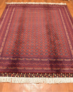 Afghan Bilcik Style Hand-Knotted Wool Rug 4' 9" x 6' 4"